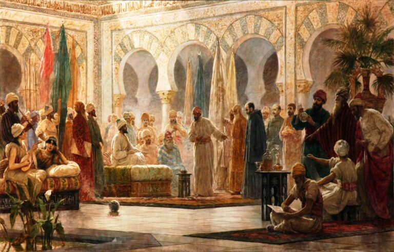 Foto: Abdur-Rahman III prima izaslanika. Autor: Dionisio Baixeras Verdaguer (1862–1943 CE). Ulje na platnu, 1885. g. / worldhistory.org